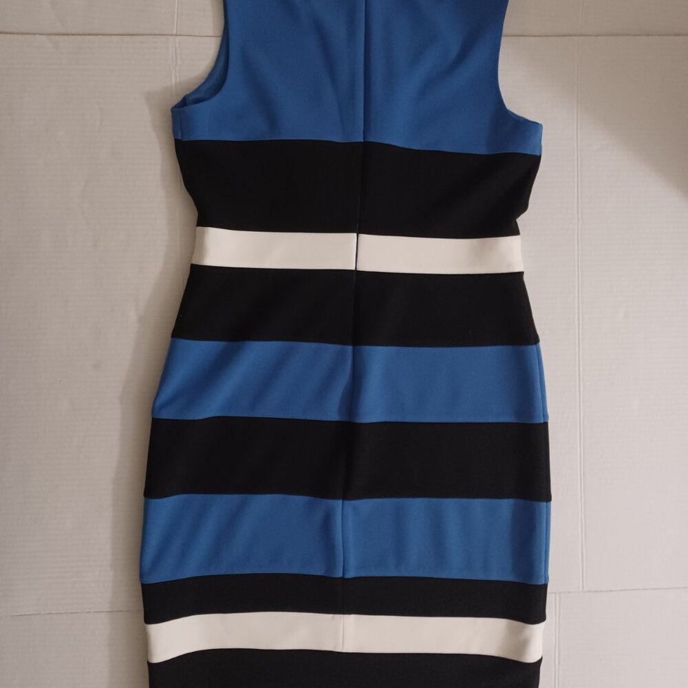 TOMMY HILFIGER STRIPED SLEEVELESS SHEATH DRESS SIZE 10 - Picture 10 of 15